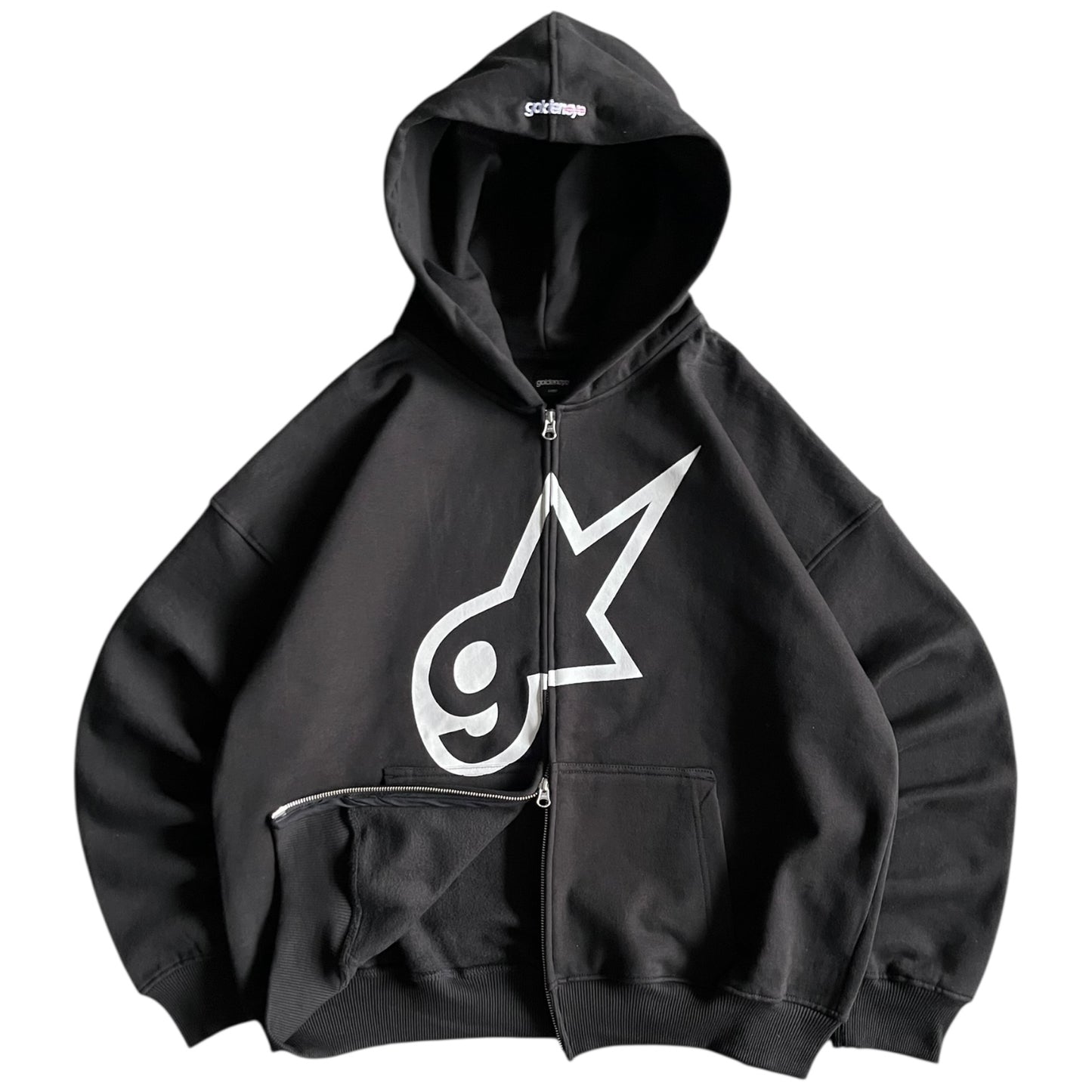 Goldeneye ‘GE Star’ Zip Up Hoodie (Black)