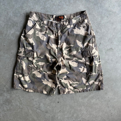 Vintage Canyon Guide Military Camo Cargo Shorts