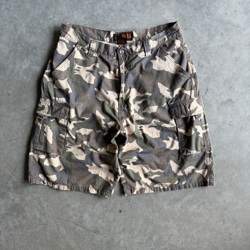 Vintage Canyon Guide Military Camo Cargo Shorts