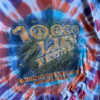 Y2K 10,000 Lakes Festival Tie Dye Tee
