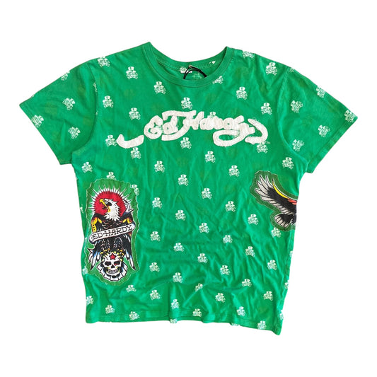 Y2K Ed Hardy Christian Audigier AOP Tee