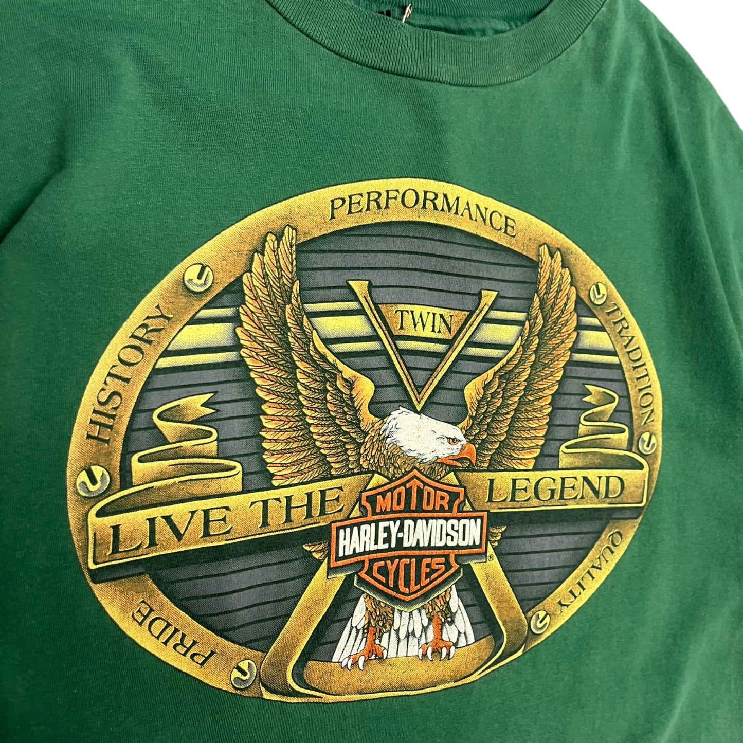 Vintage V Twin Chosa’s Harley Davidson Green Tee