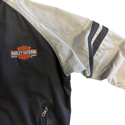 Harley Davidson Grey/Black Zip Up Jacket