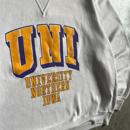 Vintage UNI Big Spell-Out White Sweatshirt