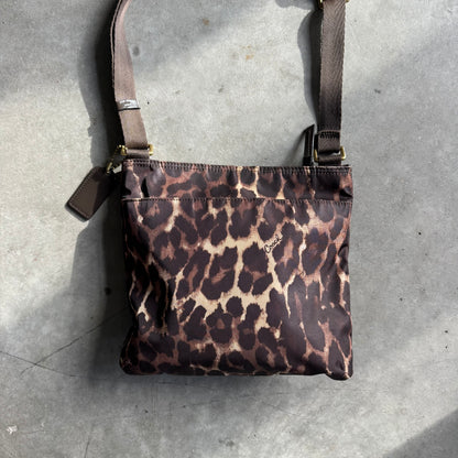 Coach Cheetah Print Canvas Crossbody Bag