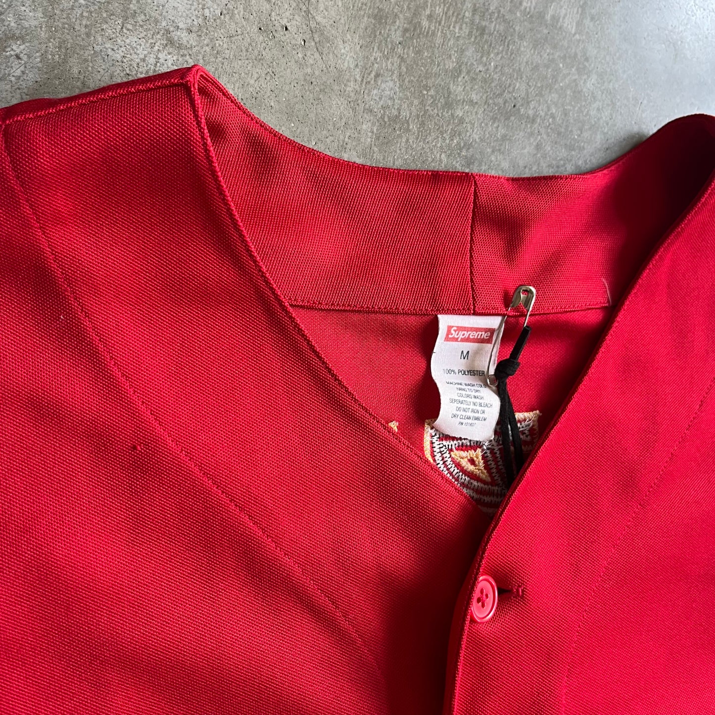 Supreme SS19 Red Rum Baseball Jersey