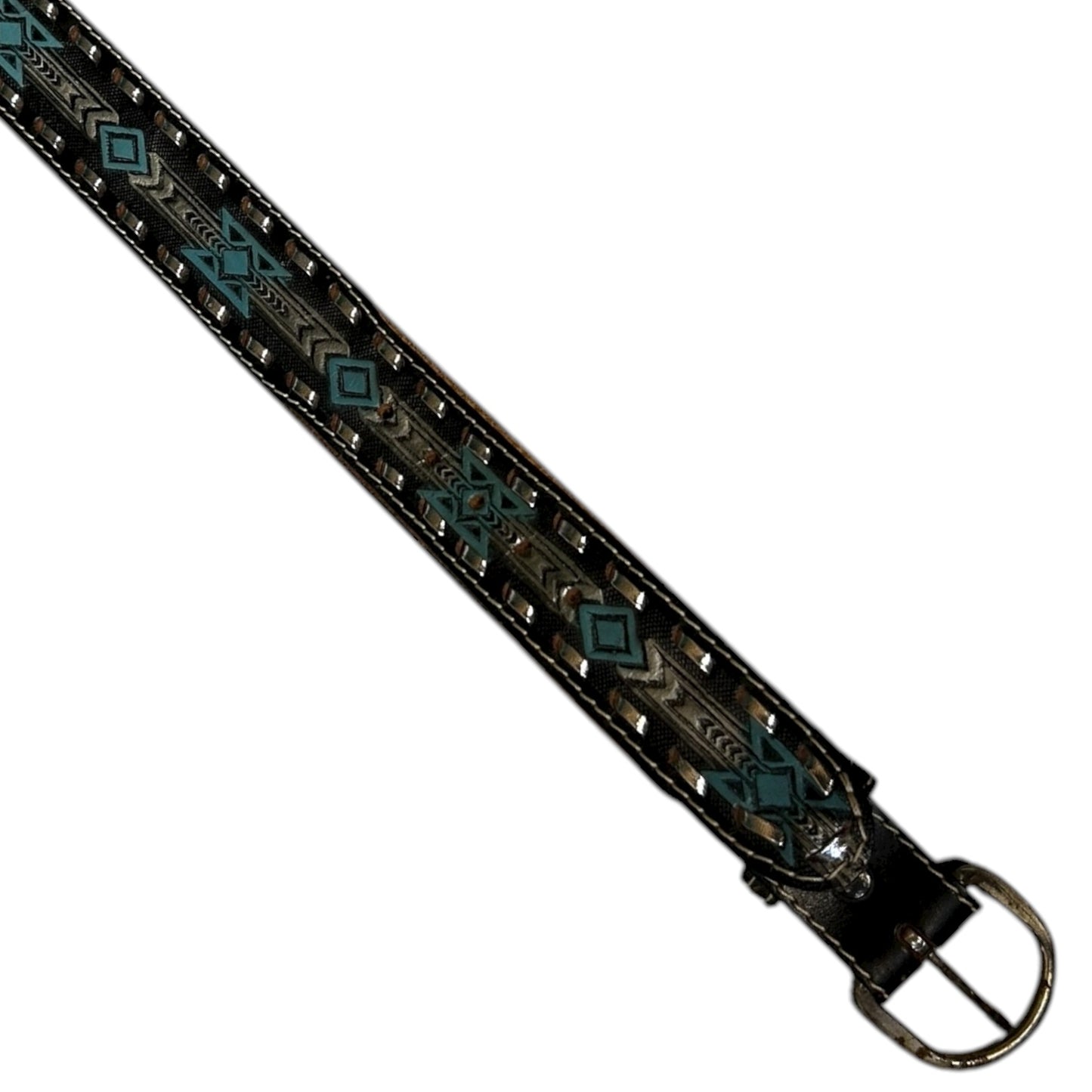 Y2K Southwestern Metal Weave Belt