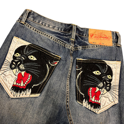 Vintage Ed Hardy by Christian Audigier Panther Jeans