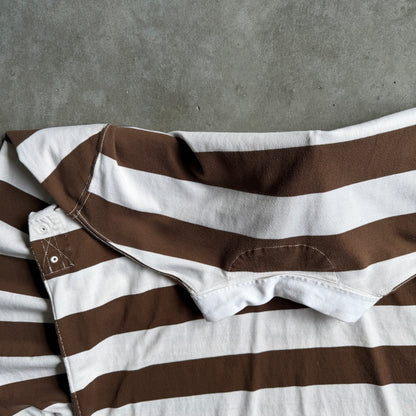 Polo Ralph Lauren Brown Striped Guns & Crowns Crest Rugby Shirt