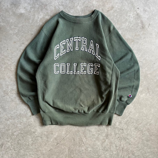 Vintage Champion Reverse Weave Green Central College Crewneck