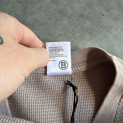 Y2K Basketcase Tan Waffle Knit Sleeve Hit Longsleeve