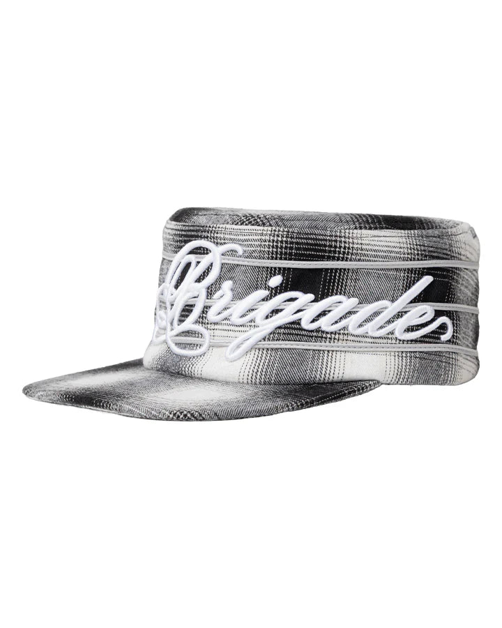 Brigade - Shadow Plaid Pillbox Hat (Black)