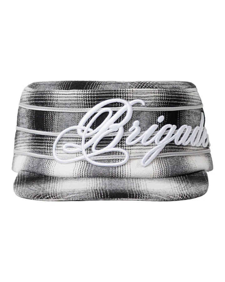 Brigade - Shadow Plaid Pillbox Hat (Black)