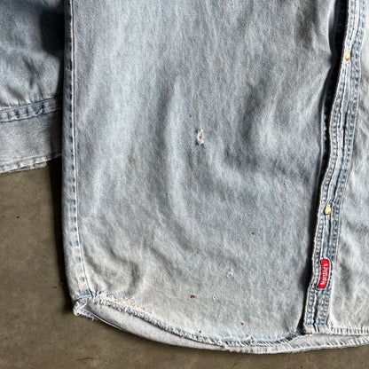 Vintage Marlboro Thrashed Denim Button Up Shirt
