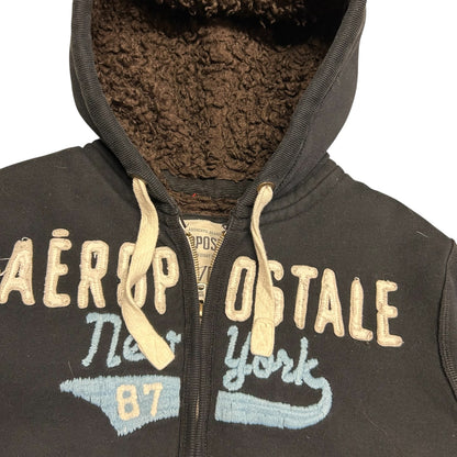 Y2K Aeropostale Sherpa Lined Chainstitch Hoodie
