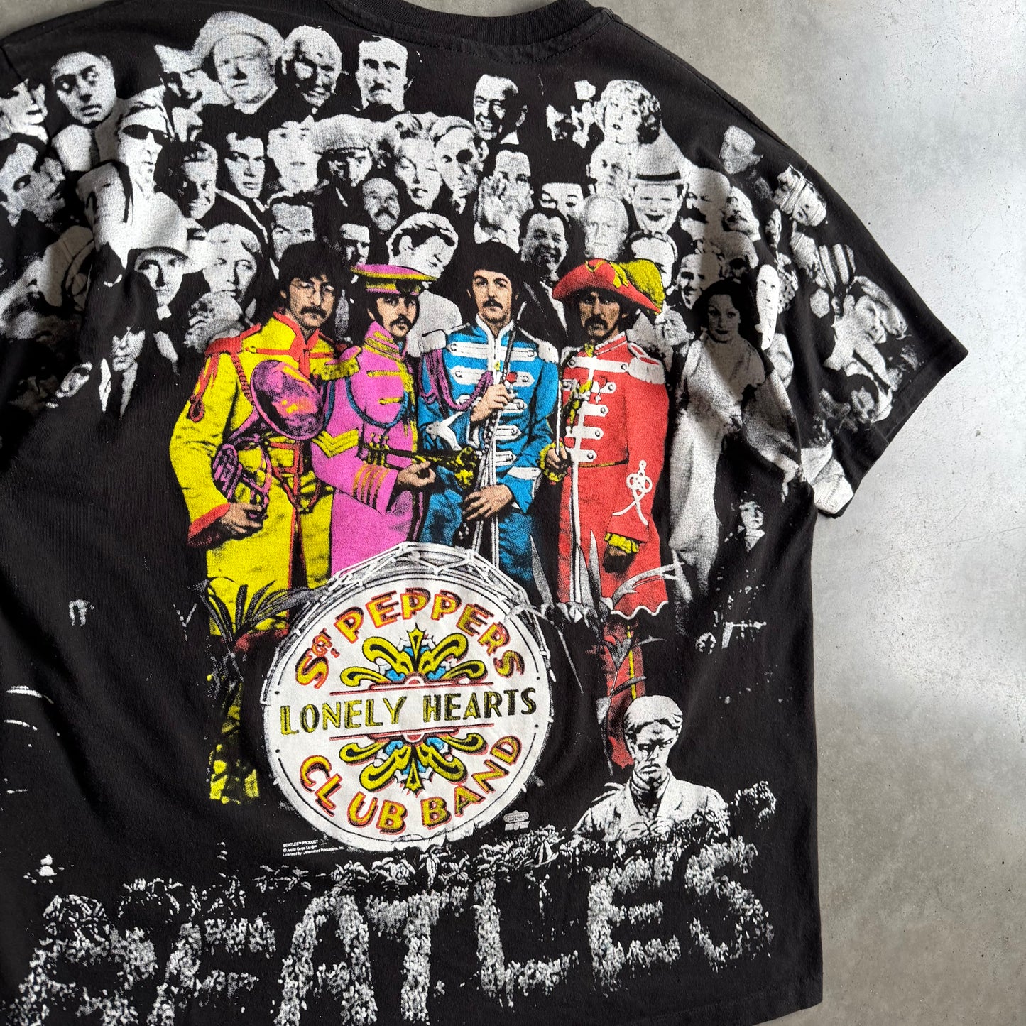 Vintage Beatles Sgt. Pepper's Lonely Hearts Club Band Album AOP Tee