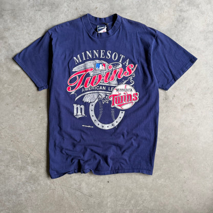 Vintage ‘96 Minnesota Twins Silver Print MLB Tee
