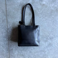 Vintage Coach Black Leather Bleeker Tote Handbag