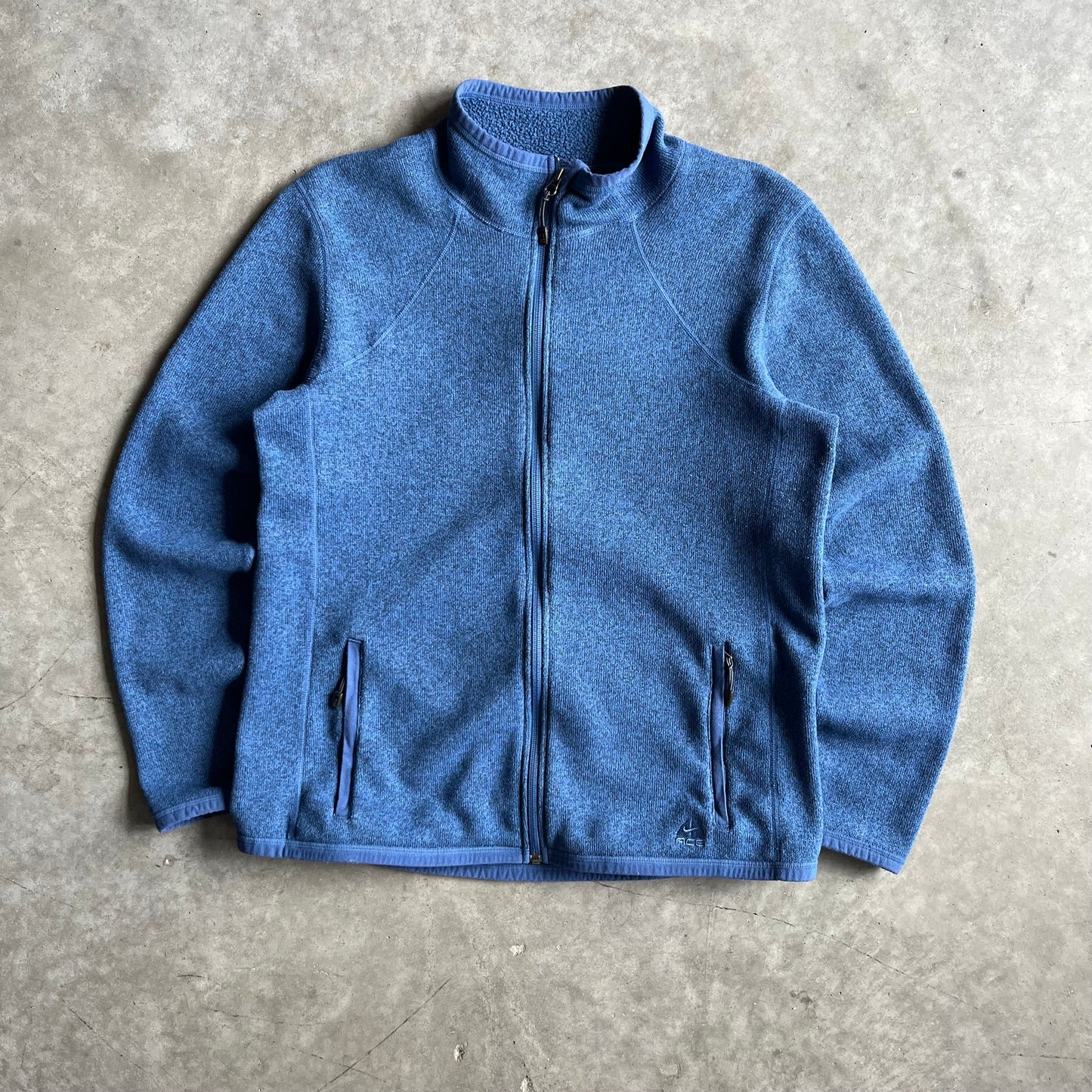 Vintage Nike ACG Blue Full-Zip Mid-Layer Fleece