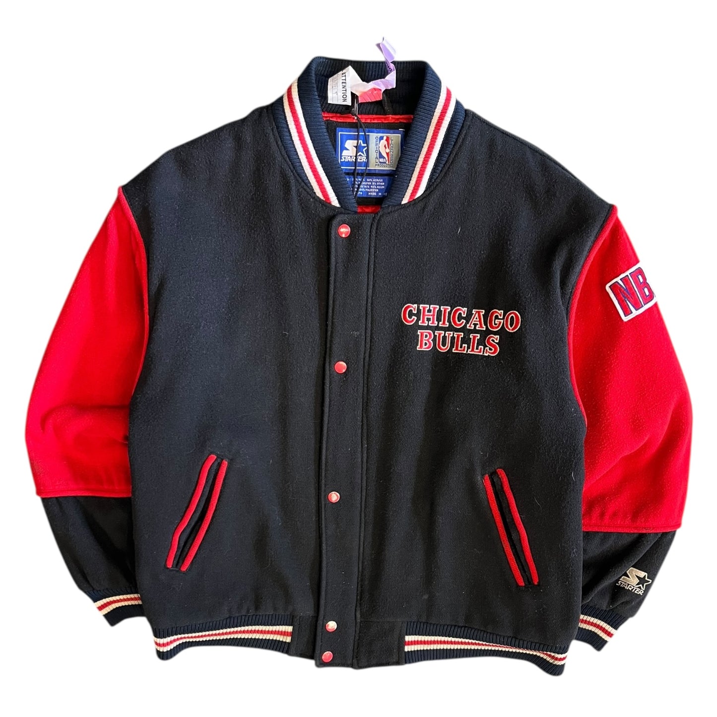 Vintage Starter Chicago Bulls Wool Varsity Jacket