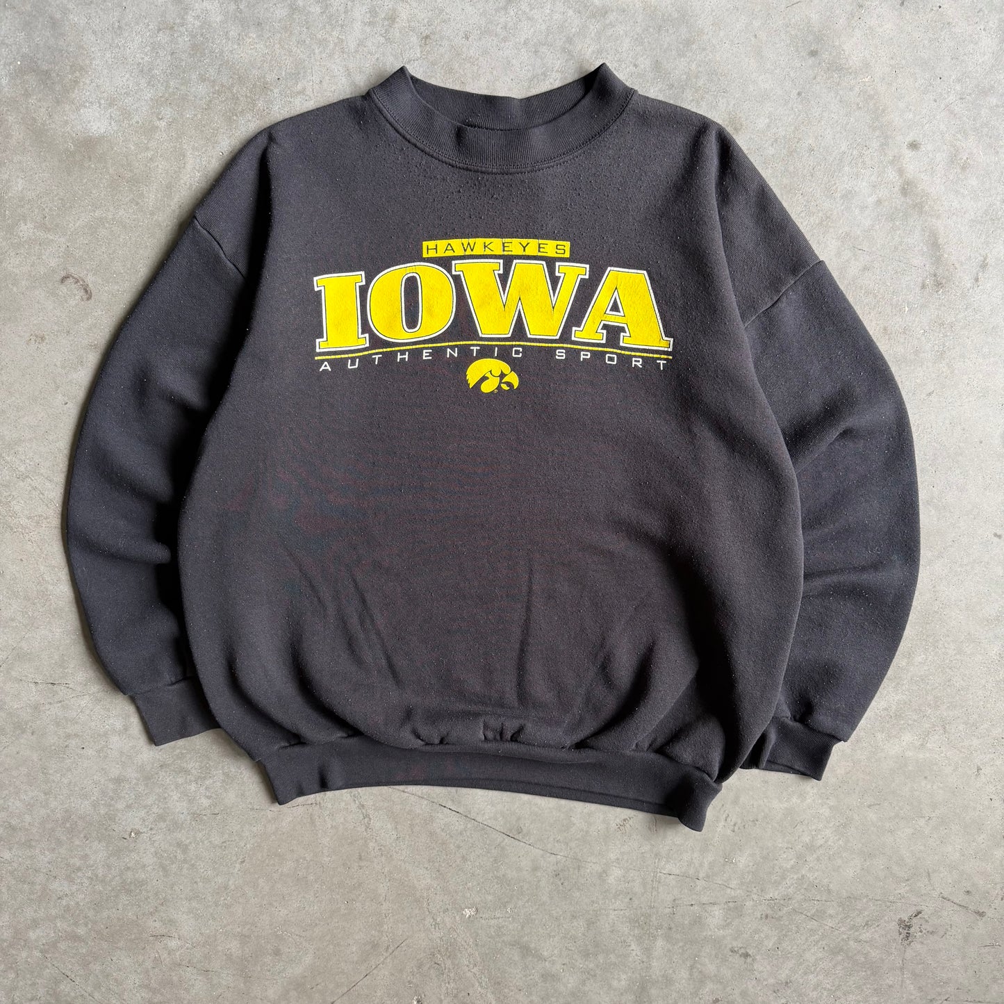 Y2K Iowa Hawkeyes Neon Spell-Out Sweatshirt