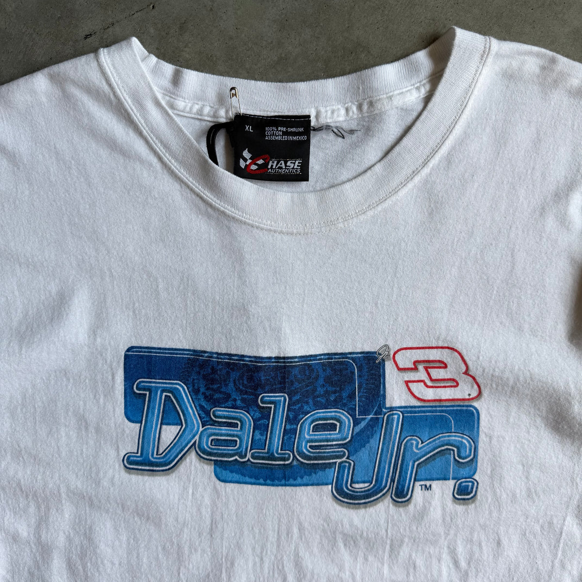 Y2K Chase Authentics NASCAR Dale Jr #3  White Tee