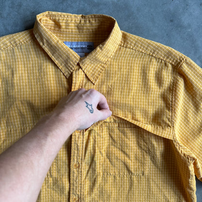 Y2K Billabong Yellow Plaid Button Up Shirt