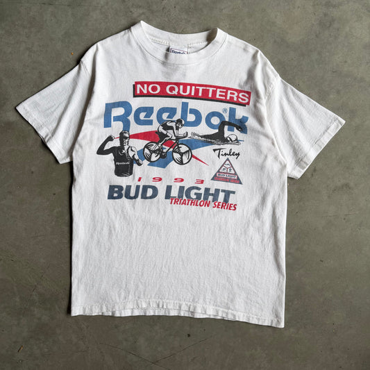 Vintage Reebok Bud Light ‘93 “No Quitters” Triathlon Tee