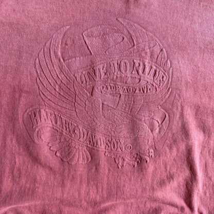 Vintage Harley Davidson Embossed Live to Ride Eagle Overdyed Tee