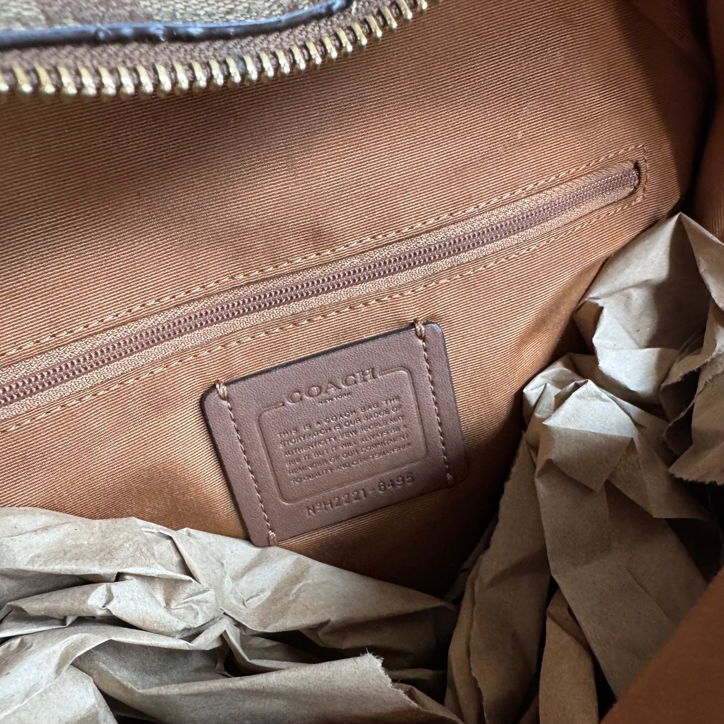 Coach Large Court Backpack Signature Canvas