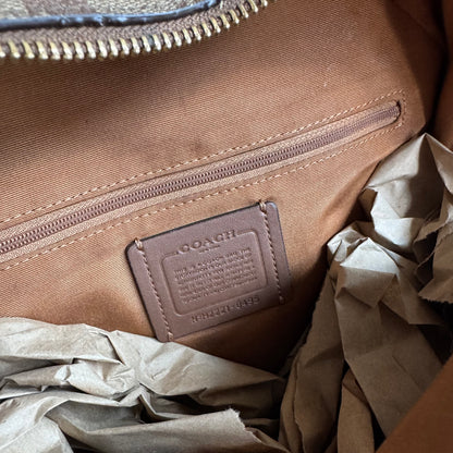 Coach Large Court Backpack Signature Canvas