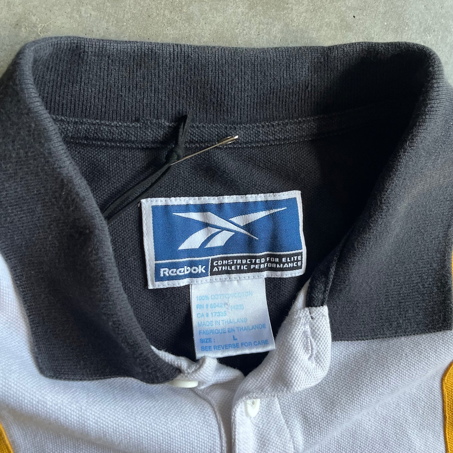 Vintage Reebok Iowa Hawkeyes Stripe Polo Shirt
