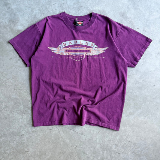 Vintage Kutter Harley Davidson Burgundy Winged Shield Tee