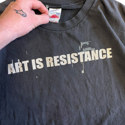 Y2K 2005 Nine Inch Nails Art Is Resistance T Shirt