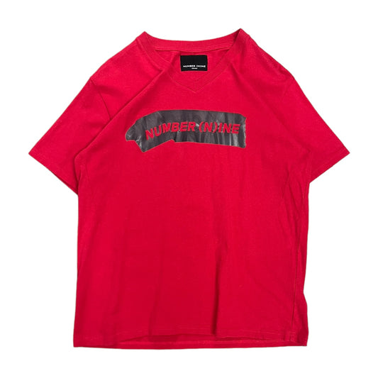 Number (N)ine Red V-Neck T Shirt