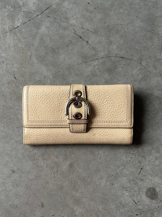 Coach Y2K Tan Soho Buckle Wallet
