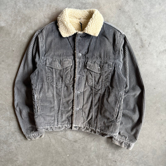 Vintage Levi’s Brazil Grey Corduroy Sherpa Lined Trucker Jacket