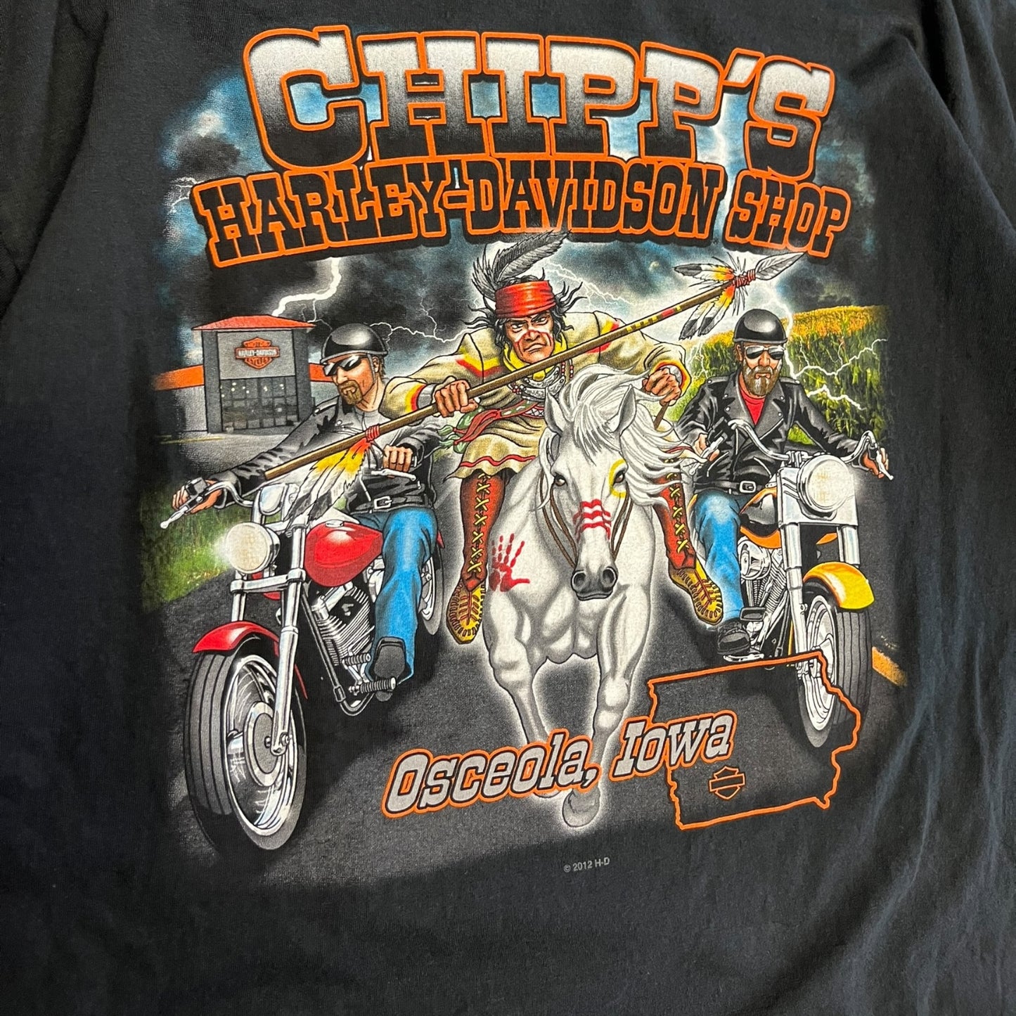 Chipp’s Harley Davidson Checkered Flag Women Tee