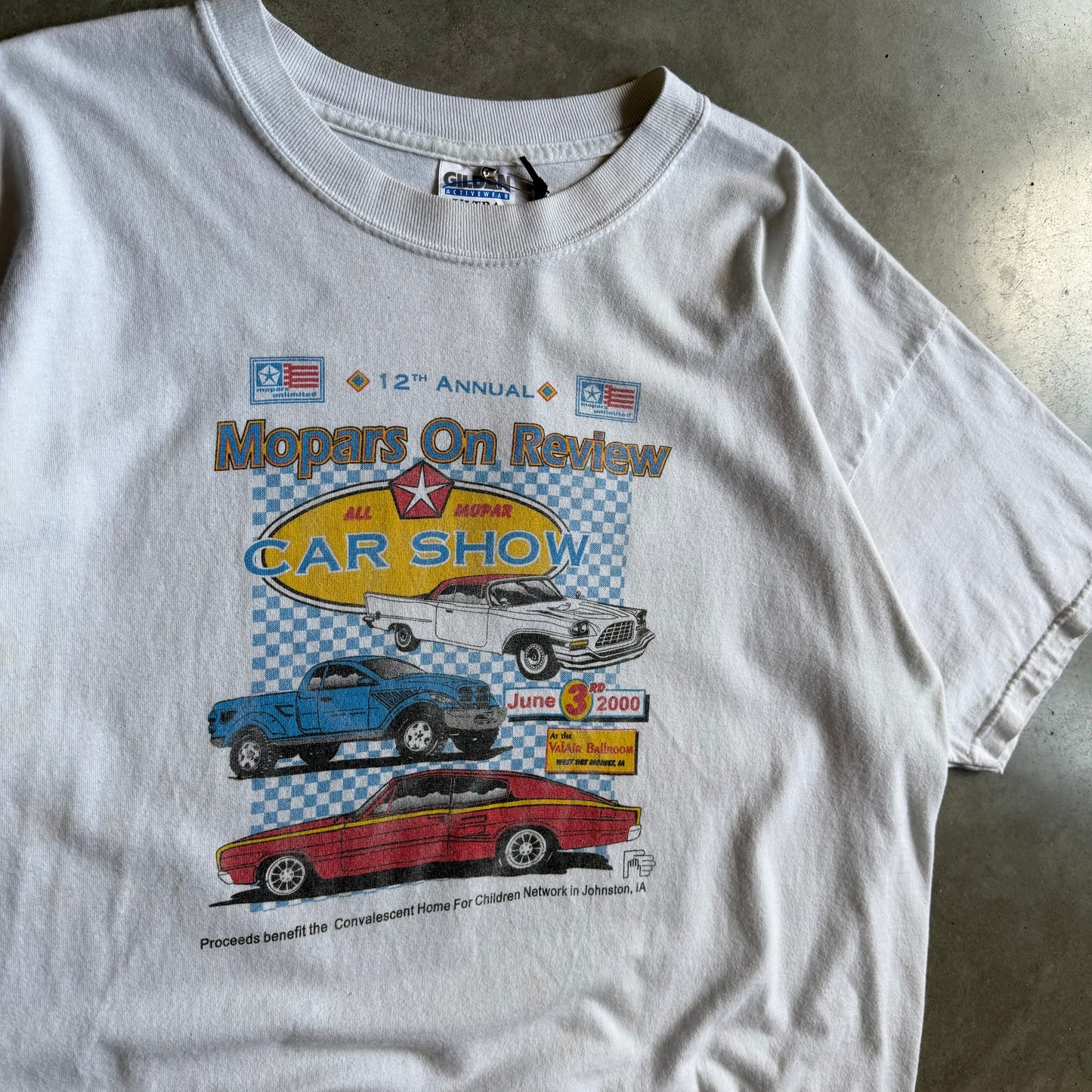 Vintage 12th Annual Mopars On Review ValAir Car Show Tee