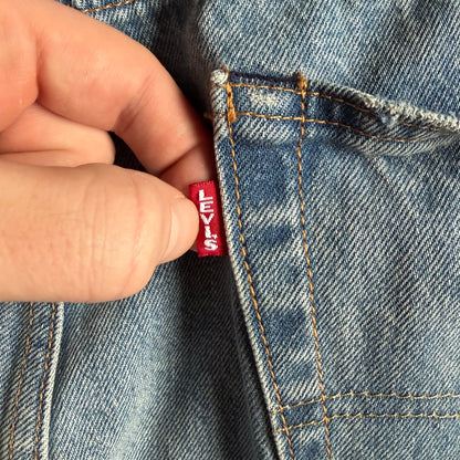 Levi’s LVC Lot 501 Turquoise Rivet Sashiko Redline Selvedge Jeans