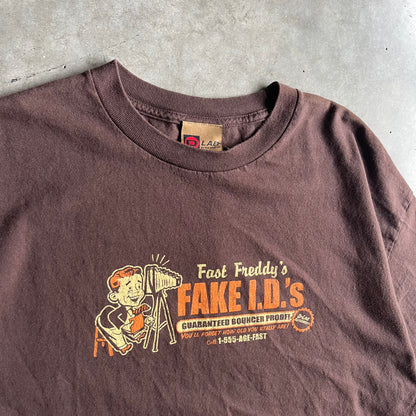 Y2K D Lab ‘Fast Freddy’s Fakes’ Brown Tee