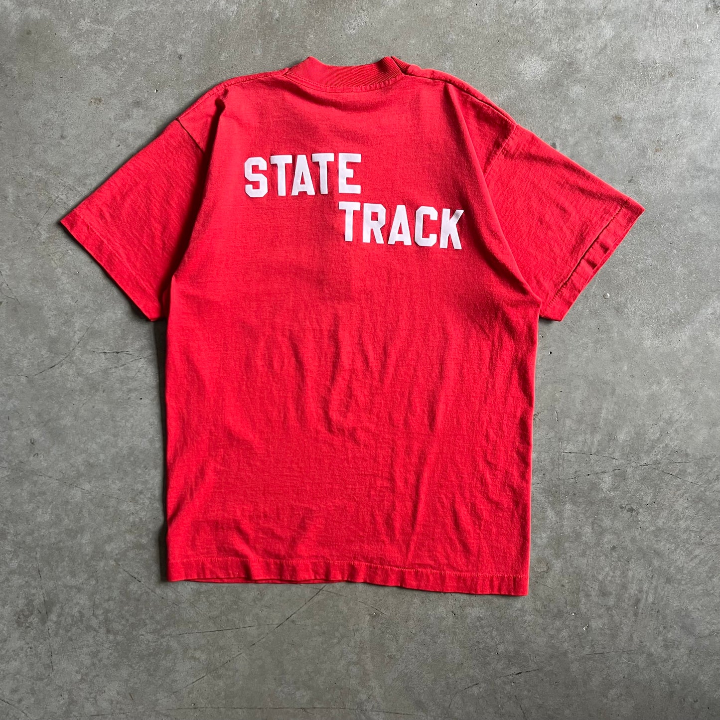 Vintage Drake University Bulldogs State Track Red Tee