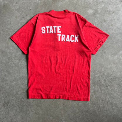 Vintage Drake University Bulldogs State Track Red Tee