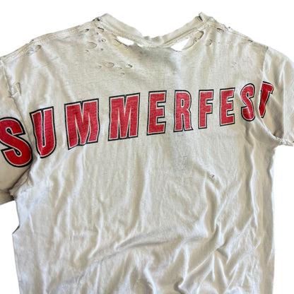 Vintage Summerfest Smiley Face Mega Distressed Thrashed Tee