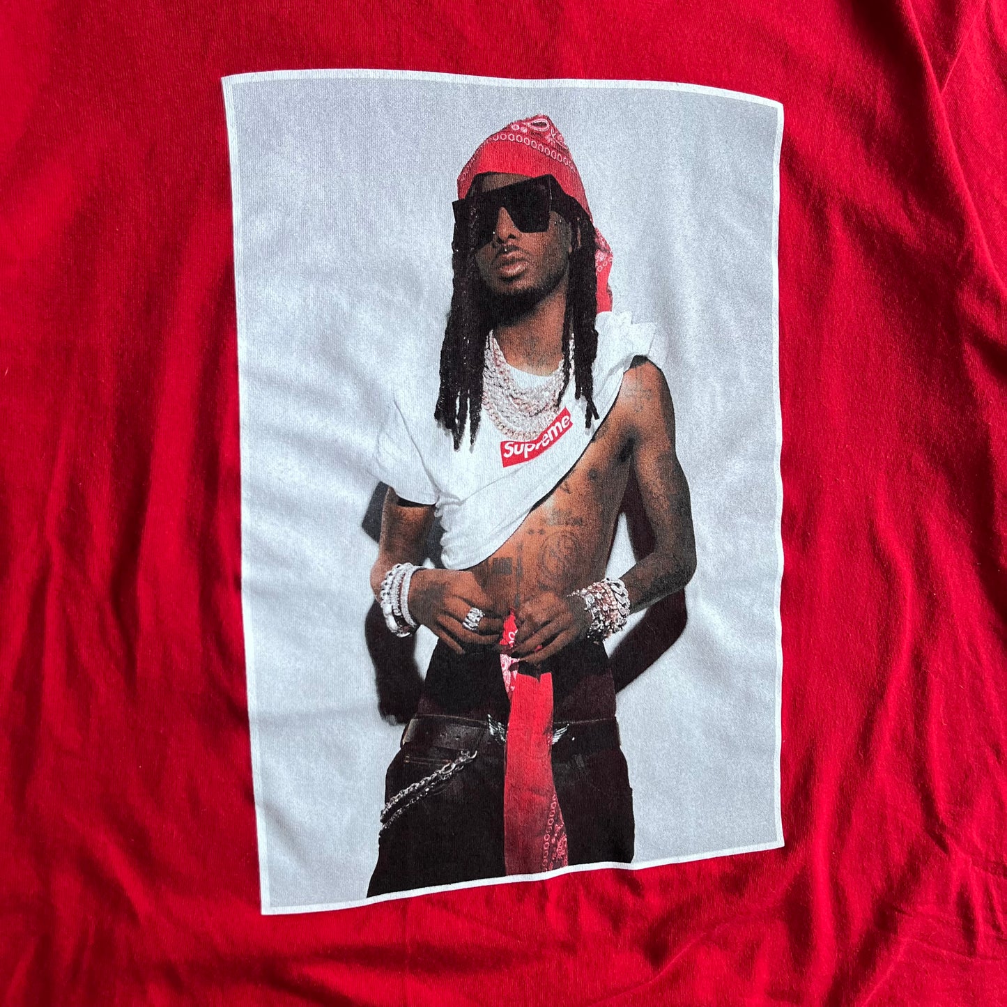 Supreme Playboi Carti Portrait Tee - Red