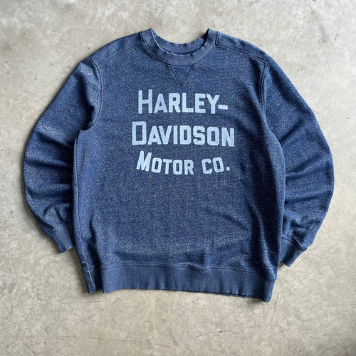 Harley Davidson Heather Blue Stencil Crewneck