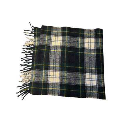 JoS A. Bank Green Plaid Wool Scarf