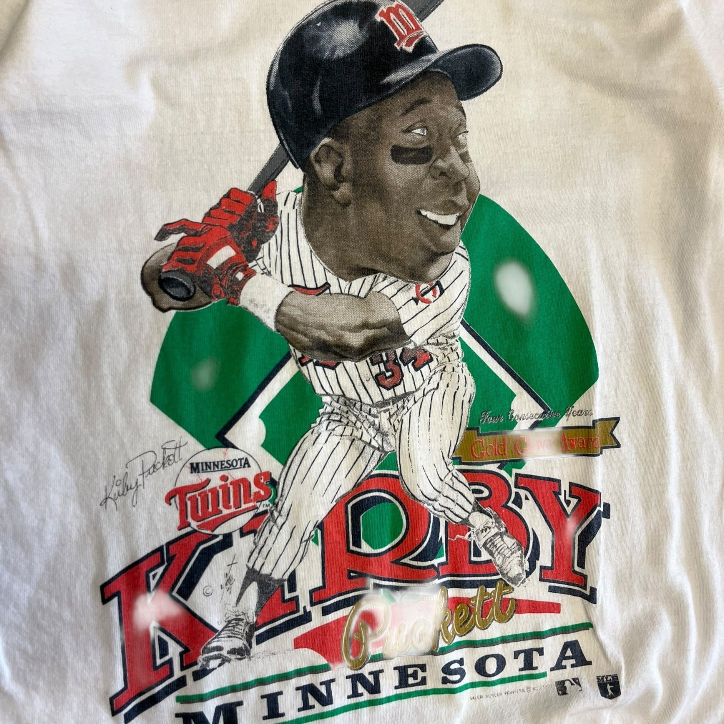 Vintage Salem Kirby Puckett Caricature Tee