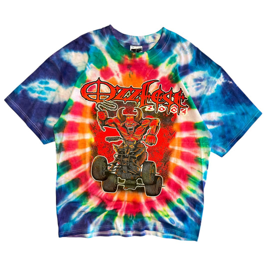 Y2K OzzFest 2004 Slipknot Hatebreed Tie Dye T Shirt