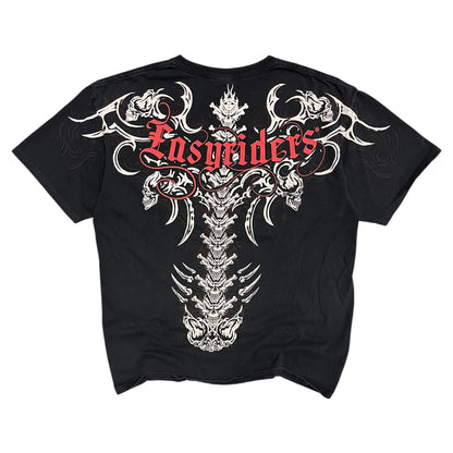 Y2K Easyriders Skull and Tribal Print Tee